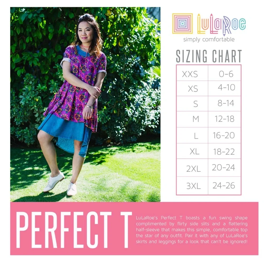 LulaRoe Golden Retriever with polka dot perfect t Tshirt - Picture 4 of 4